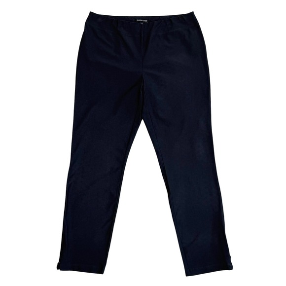 Eileen Fisher Pants - Eileen Fisher Women's Black Viscose Blend Slim Ankle Pants Side Zip Size Small